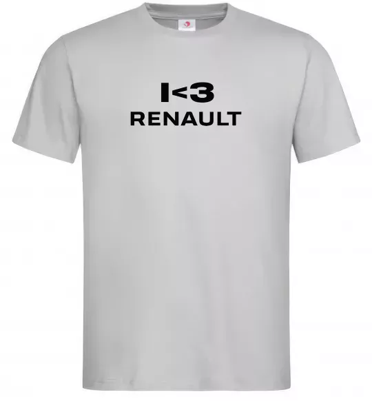 Мужская футболка I <3 Renault Серый фото