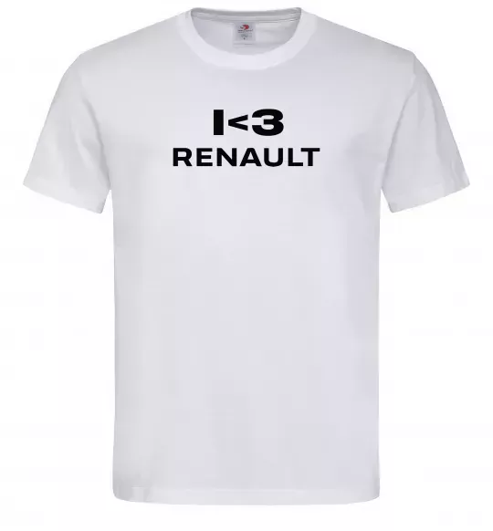Мужская футболка I <3 Renault Белый фото