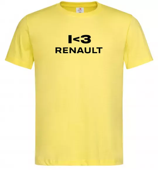 Мужская футболка I <3 Renault Лимонный фото