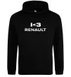 Женская толстовка (худи) I <3 Renault Черный фото