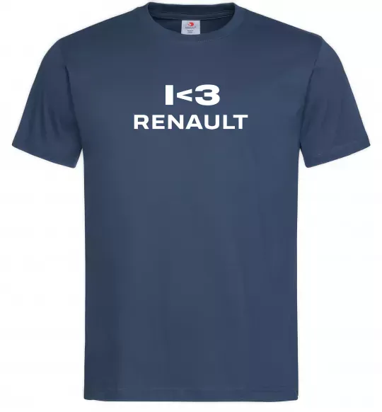 Мужская футболка I <3 Renault Темно-синий фото
