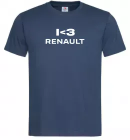 Мужская футболка I <3 Renault Темно-синий фото