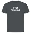 Мужская футболка I <3 Renault Графит фото