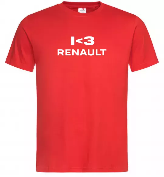 Мужская футболка I <3 Renault Красный фото