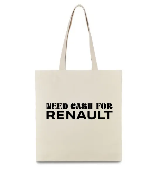 Эко-сумка Need cash for Renault Бежевый фото
