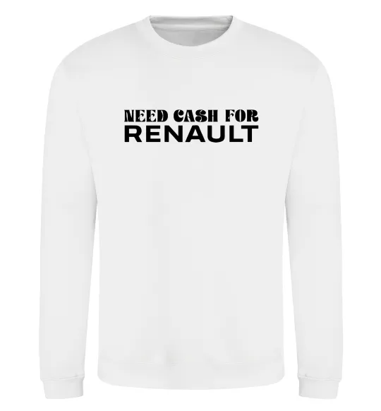 Свитшот Need cash for Renault Белый фото