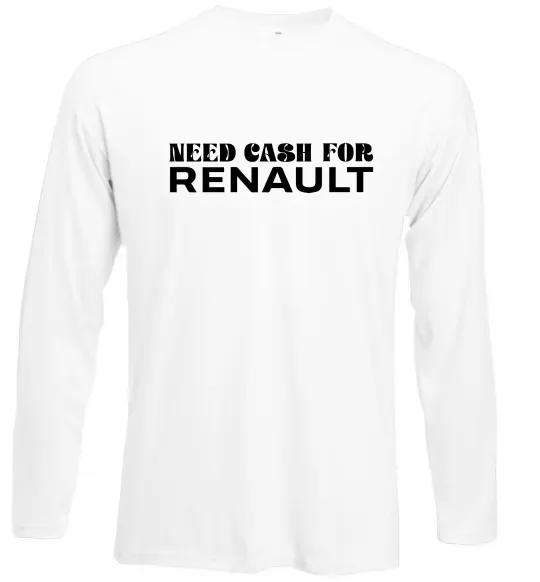Лонгслів Need cash for Renault Білий фото