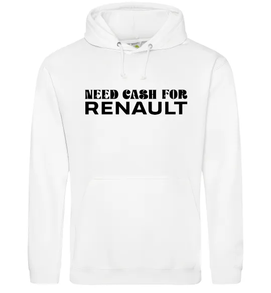 Женская толстовка (худи) Need cash for Renault Белый фото