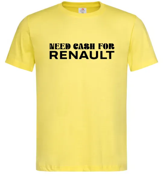Мужская футболка Need cash for Renault Лимонный фото