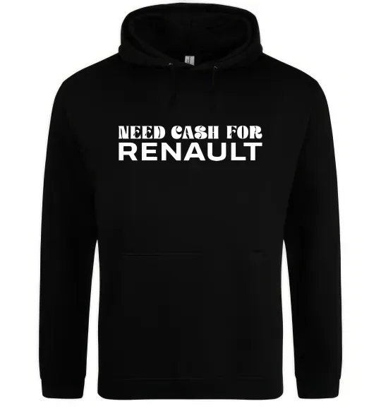 Женская толстовка (худи) Need cash for Renault Черный фото