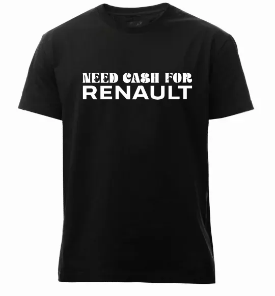 Мужская премиум футболка Need cash for Renault Черный фото