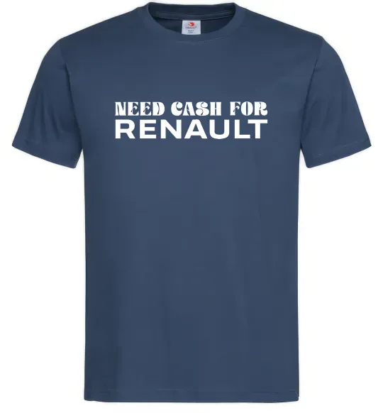 Мужская футболка Need cash for Renault Темно-синий фото