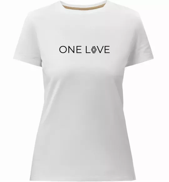 Жіноча преміум футболка Renault one love Білий фото