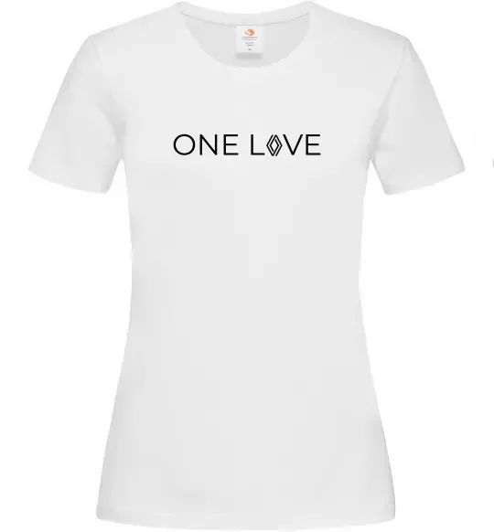 Женская футболка Renault one love Белый фото