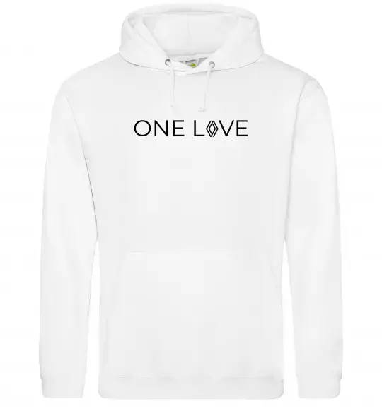Женская толстовка (худи) Renault one love Белый фото