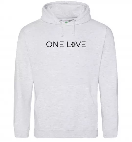 Женская толстовка (худи) Renault one love Серый меланж фото