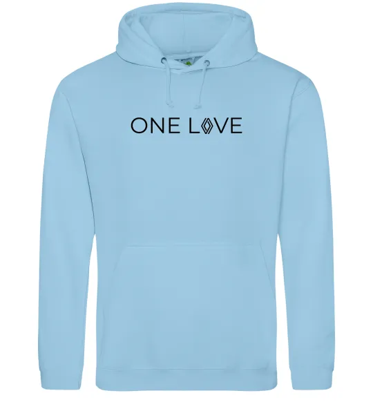 Женская толстовка (худи) Renault one love Голубой фото