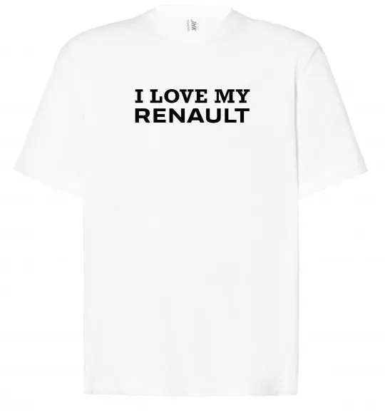 Футболка Оверсайз I love my Renault Белый фото