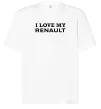 Футболка Оверсайз I love my Renault Белый фото
