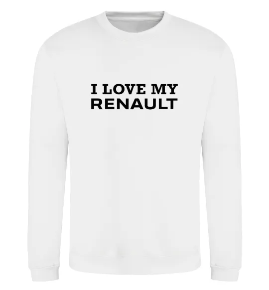Свитшот I love my Renault Белый фото