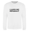 Свитшот I love my Renault Белый фото