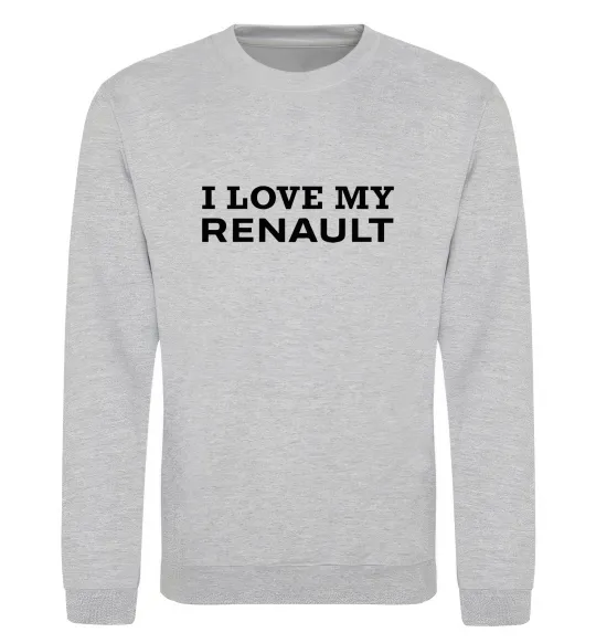 Свитшот I love my Renault Серый меланж фото