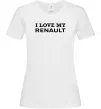 Женская футболка I love my Renault Белый фото