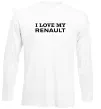 Лонгслів I love my Renault Білий фото