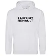 Чоловіча толстовка (худі) I love my Renault Сірий меланж фото