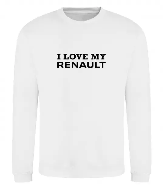 Свитшот I love my Renault Белый фото