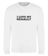 Свитшот I love my Renault Белый фото