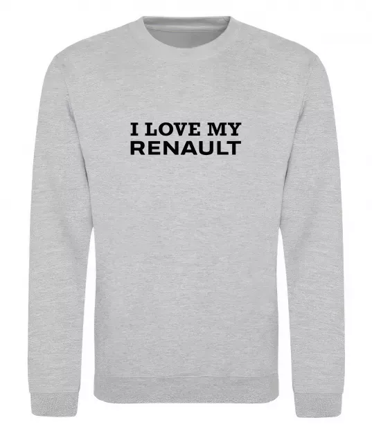 Свитшот I love my Renault Серый меланж фото