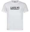 Мужская футболка I love my Renault Белый фото