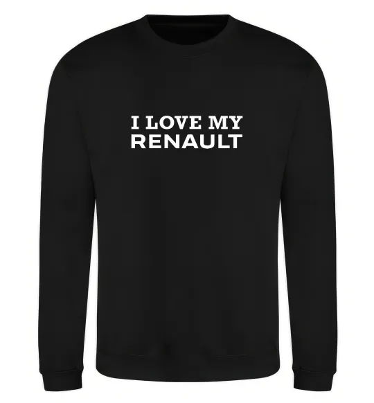 Свитшот I love my Renault Черный фото