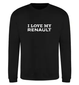 Світшот I love my Renault Чорний фото