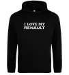 Чоловіча толстовка (худі) I love my Renault Чорний фото