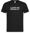 Мужская футболка I love my Renault Черный фото