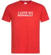 Мужская футболка I love my Renault Красный фото