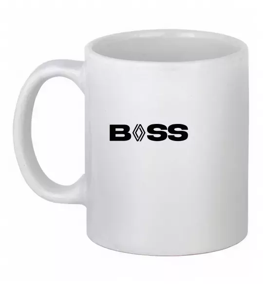 Чашка керамическая Boss renault Белый фото