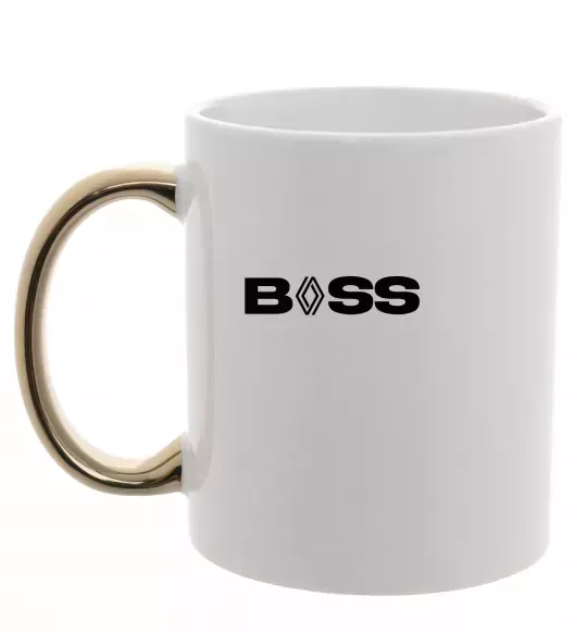Чашка з кольоровою ручкою Boss renault Золото фото