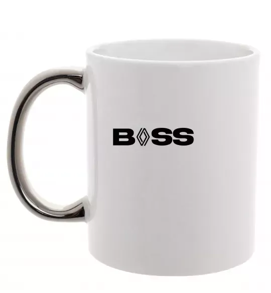 Чашка з кольоровою ручкою Boss renault Срібло фото