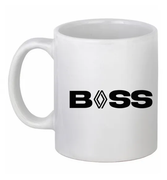 Чашка керамическая Boss renault Белый фото