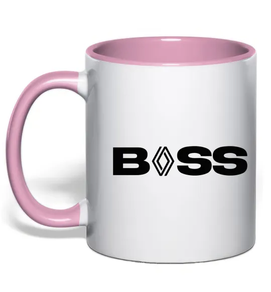 Чашка с цветной ручкой Boss renault Нежно розовый фото