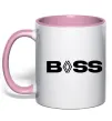 Чашка с цветной ручкой Boss renault Нежно розовый фото
