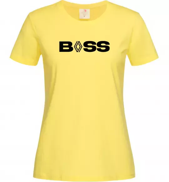 Женская футболка Boss renault Лимонный фото