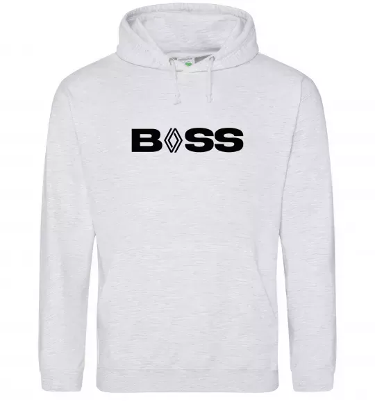 Мужская толстовка (худи) Boss renault Серый меланж фото