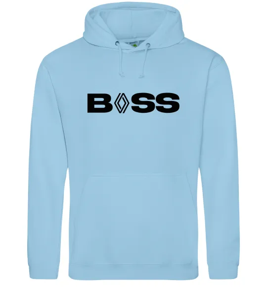 Мужская толстовка (худи) Boss renault Голубой фото