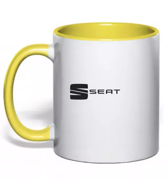 Чашка с цветной ручкой Seat Солнечно желтый фото