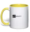 Чашка с цветной ручкой Seat Солнечно желтый Чашка с цветной ручкой Seat Солнечно желтый фото