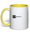 Чашка з кольоровою ручкою Seat Лимонний фото